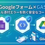 GoogleフォームとGASの連携によるファイル添付エラー防止とGlideアプリ連携を解説したサムネイル画像（akita-csmedia.com）